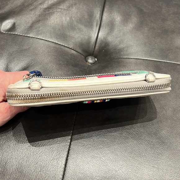 Brighton Multi-color Leather Wallet with contrasting Yellow leather interior - Picture 4 of 9